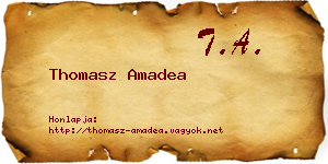 Thomasz Amadea névjegykártya